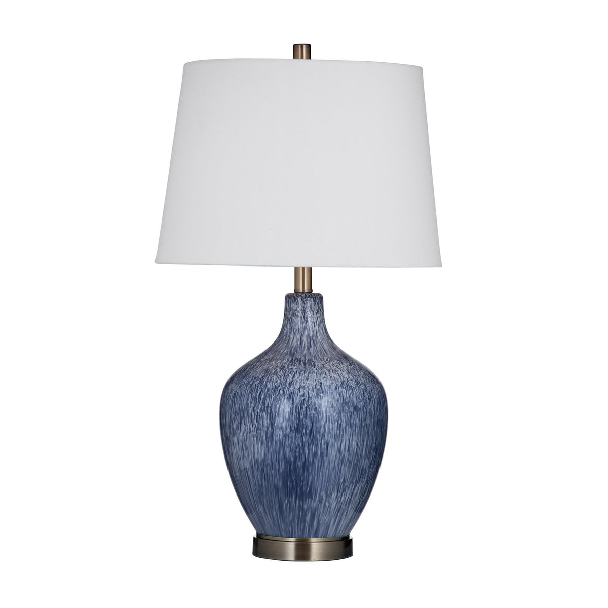 Bassett Mirror Montego Ceramic & Metal Reactive Blue Table Lamp