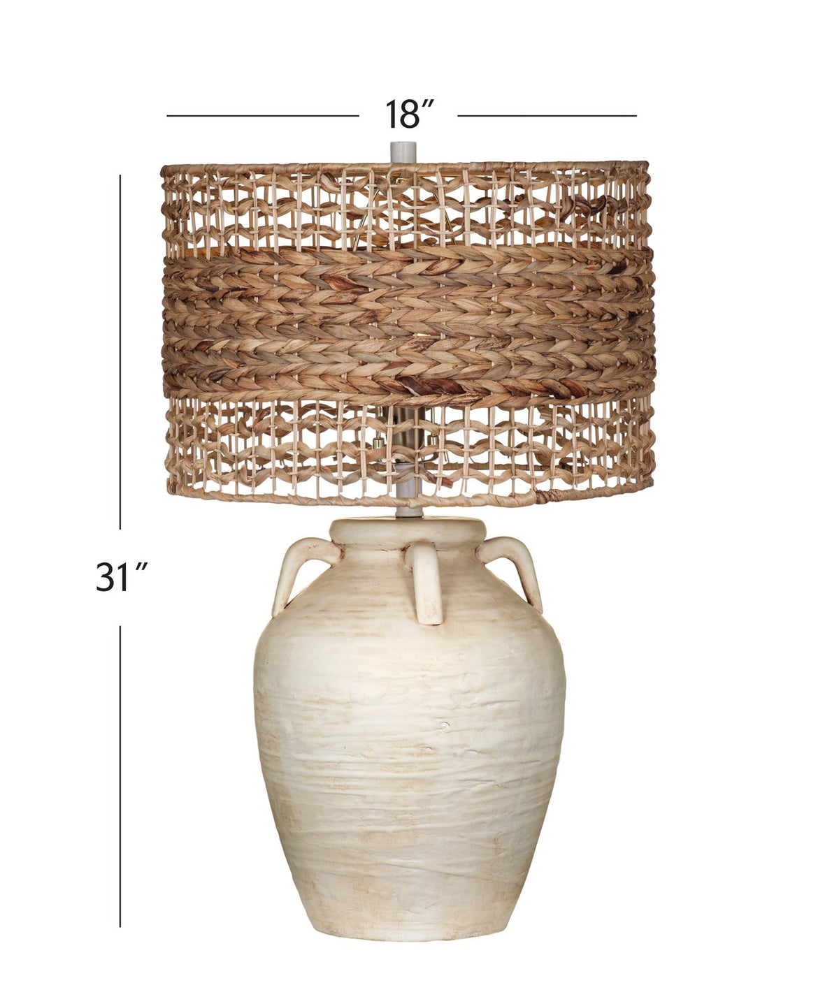 Bassett Mirror Breeze Raffia Shade Table Lamp