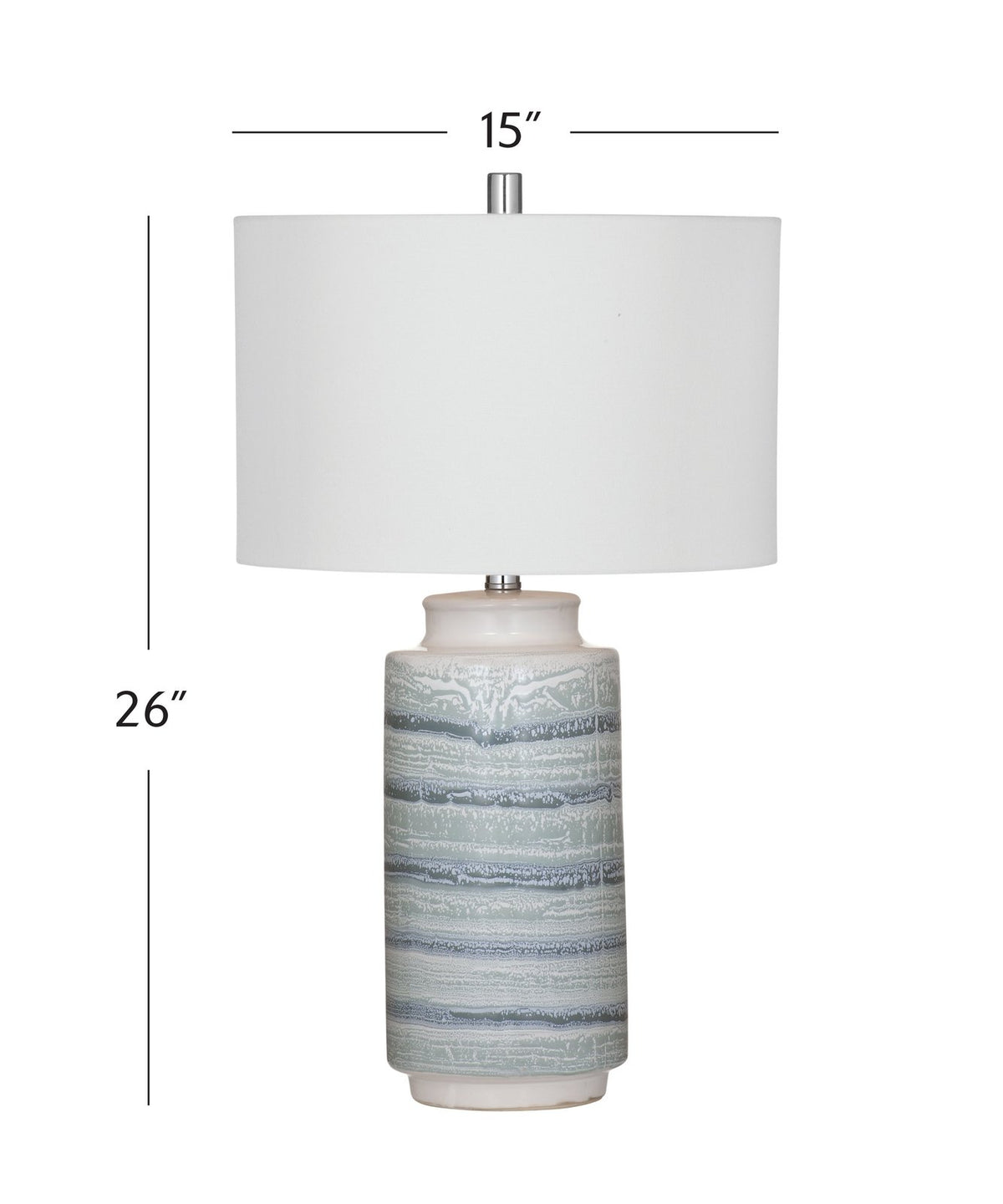 Bassett Mirror Brizi Blue Ceramic Table Lamp