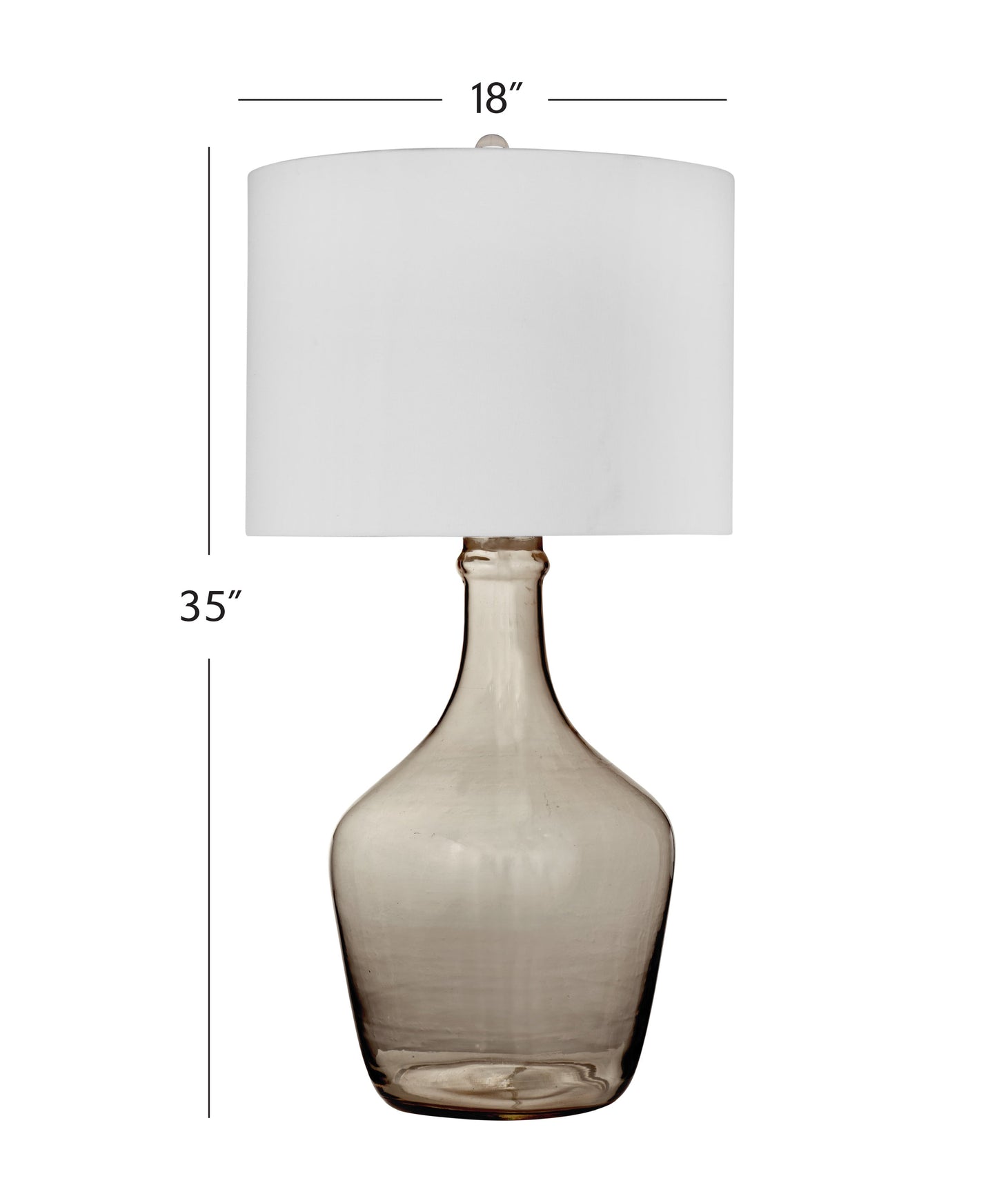 Leeza Smoked Glass Base Table Lamp