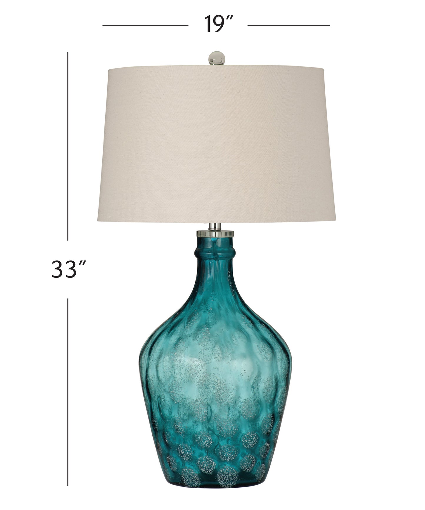 Valarie Blue Art Glass Table Lamp