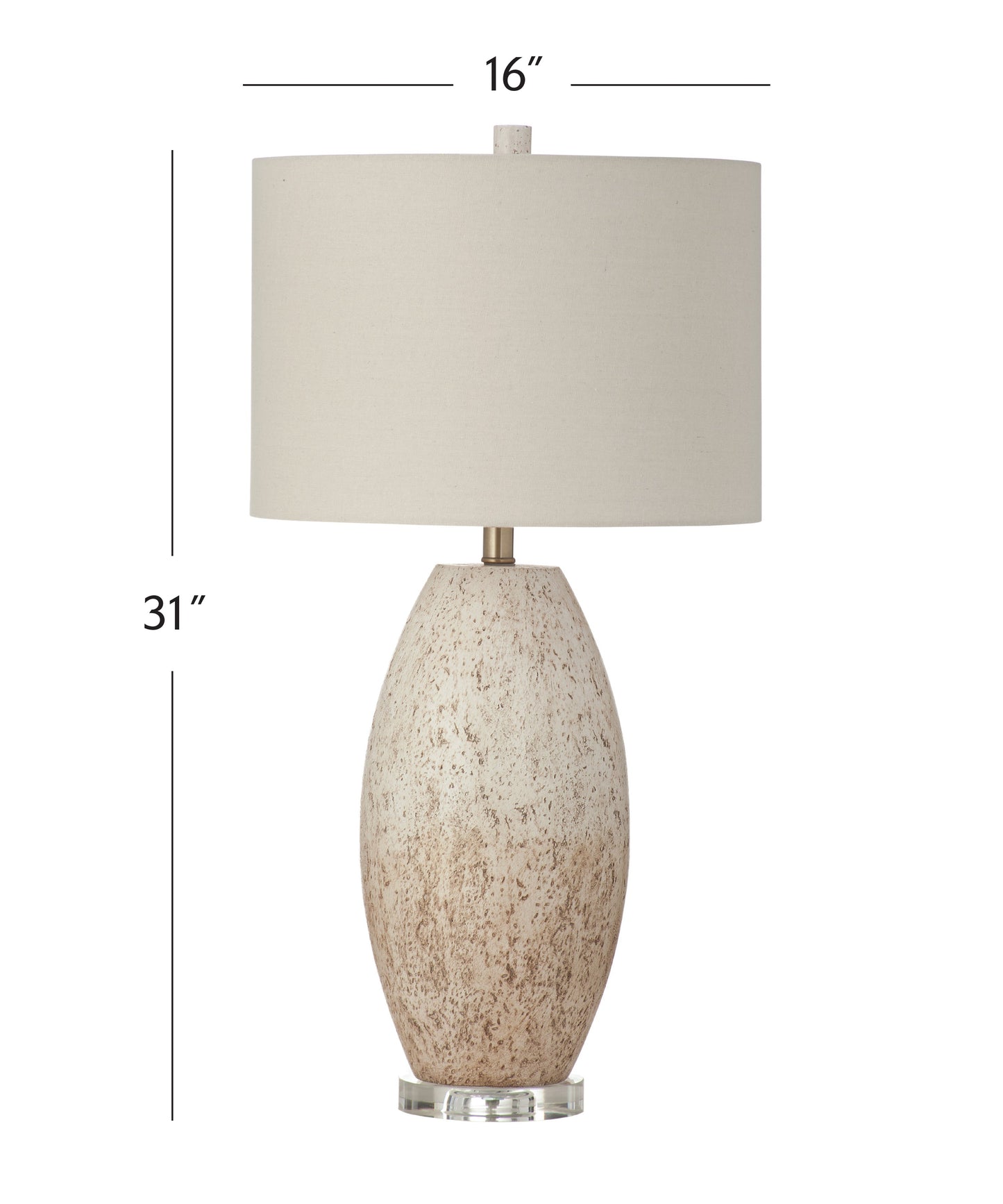 Dauphin White Concrete Table Lamp