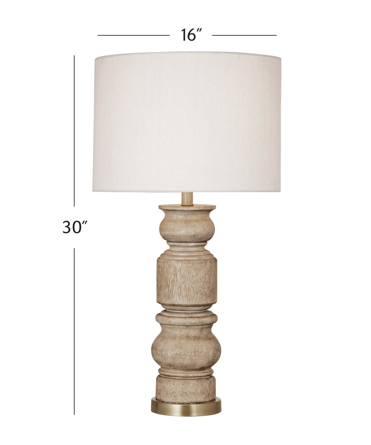Bassett Mirror Helford Brown Resin Table Lamp