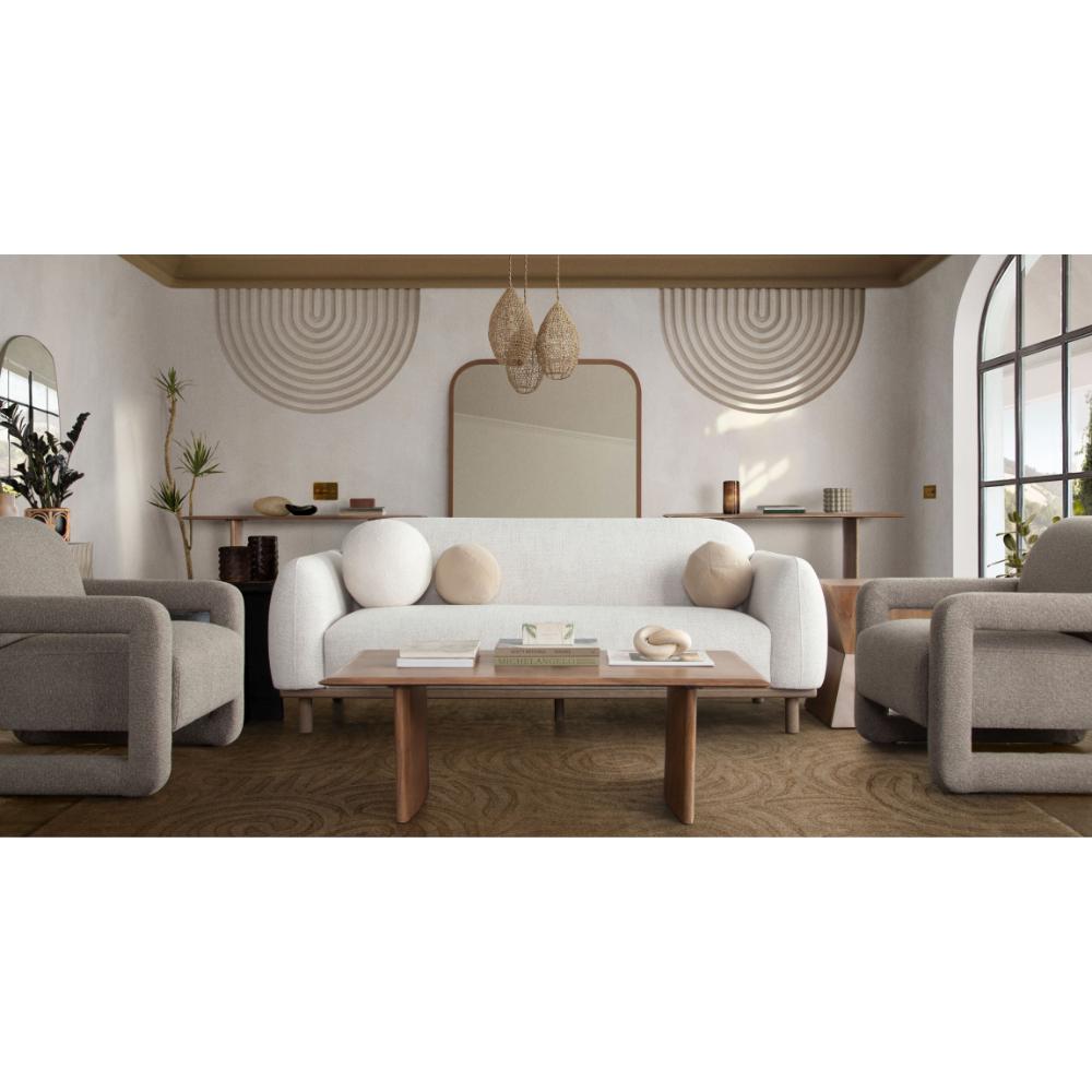 Diamond Sofa Larson Light Barley Fabric Sofa