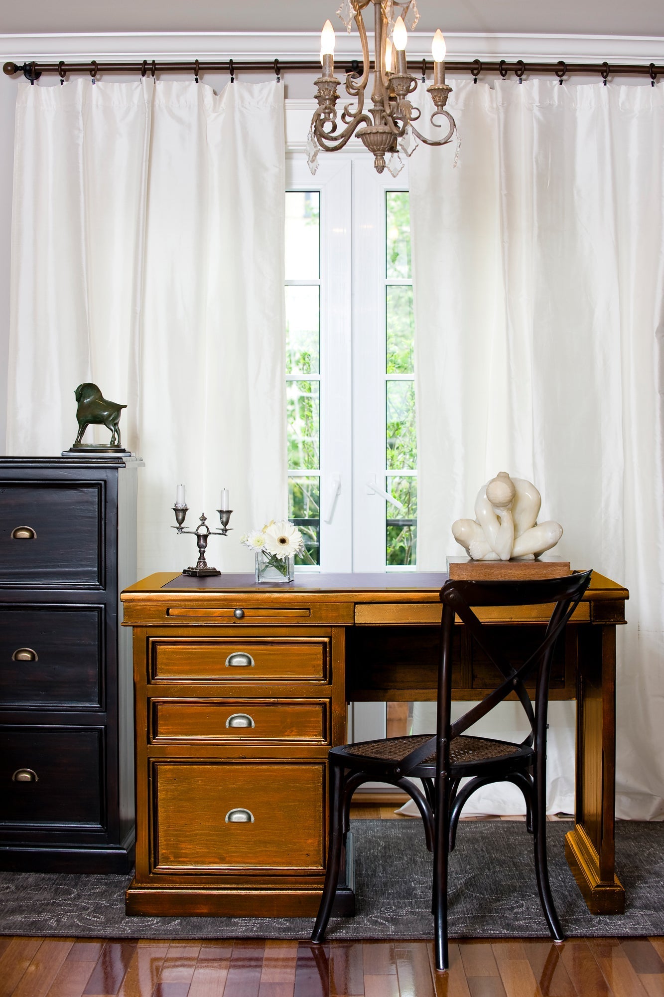 Lifestyle Three Drawers Wooden Single Desk