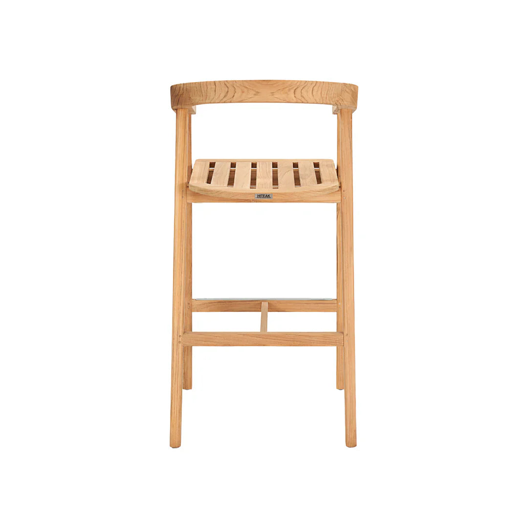 HiTeak La Costa Teak Patio Square Bar Dining Set 3PC