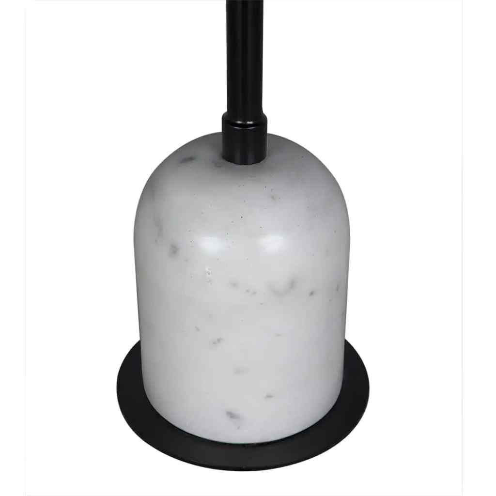 Noir Letitia Black Marble Top Side Table