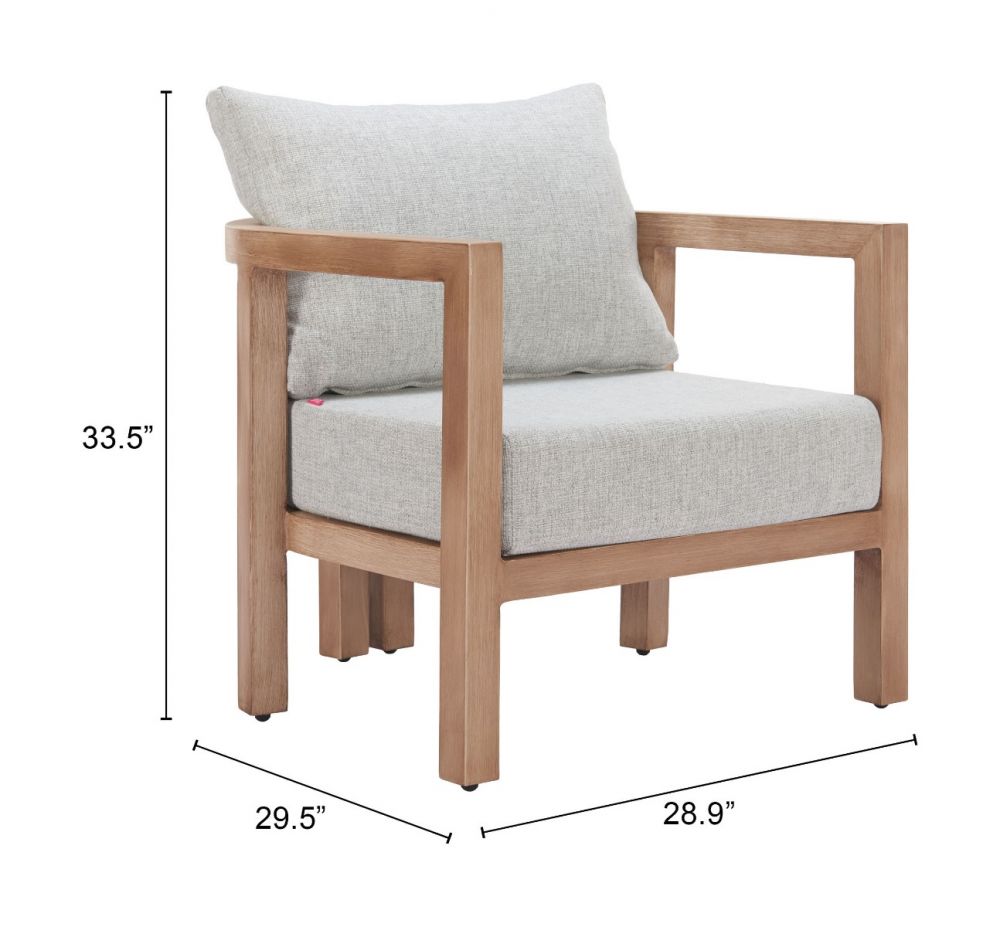 Zuo Modern Leto Olefin Fabric Outdoor Armchair