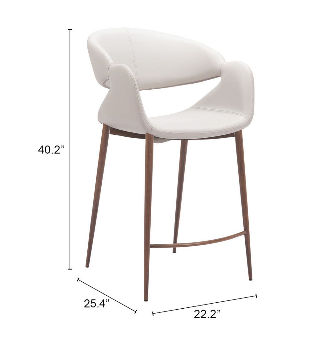 Zuo Modern Limay Faux Leather Counter Stool