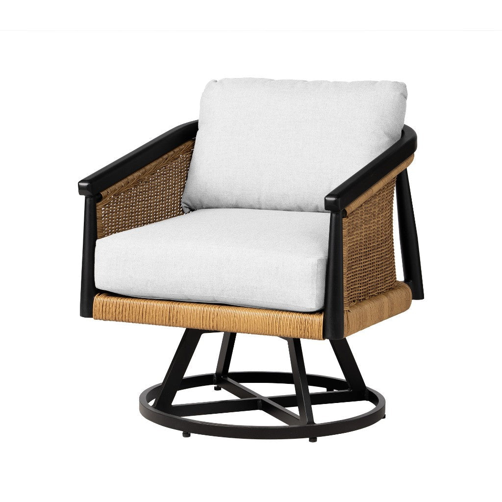 Galloway Swivel Outdoor Lounge Chair-Outdoor Lounge Chairs-Lloyd Flanders-LOOMLAN