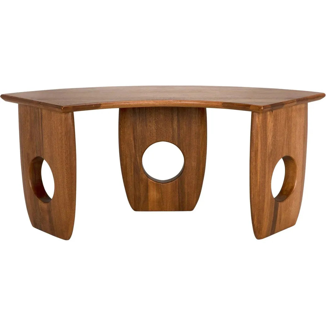 Lobster Desk, Walnut Curved Home Office Desk