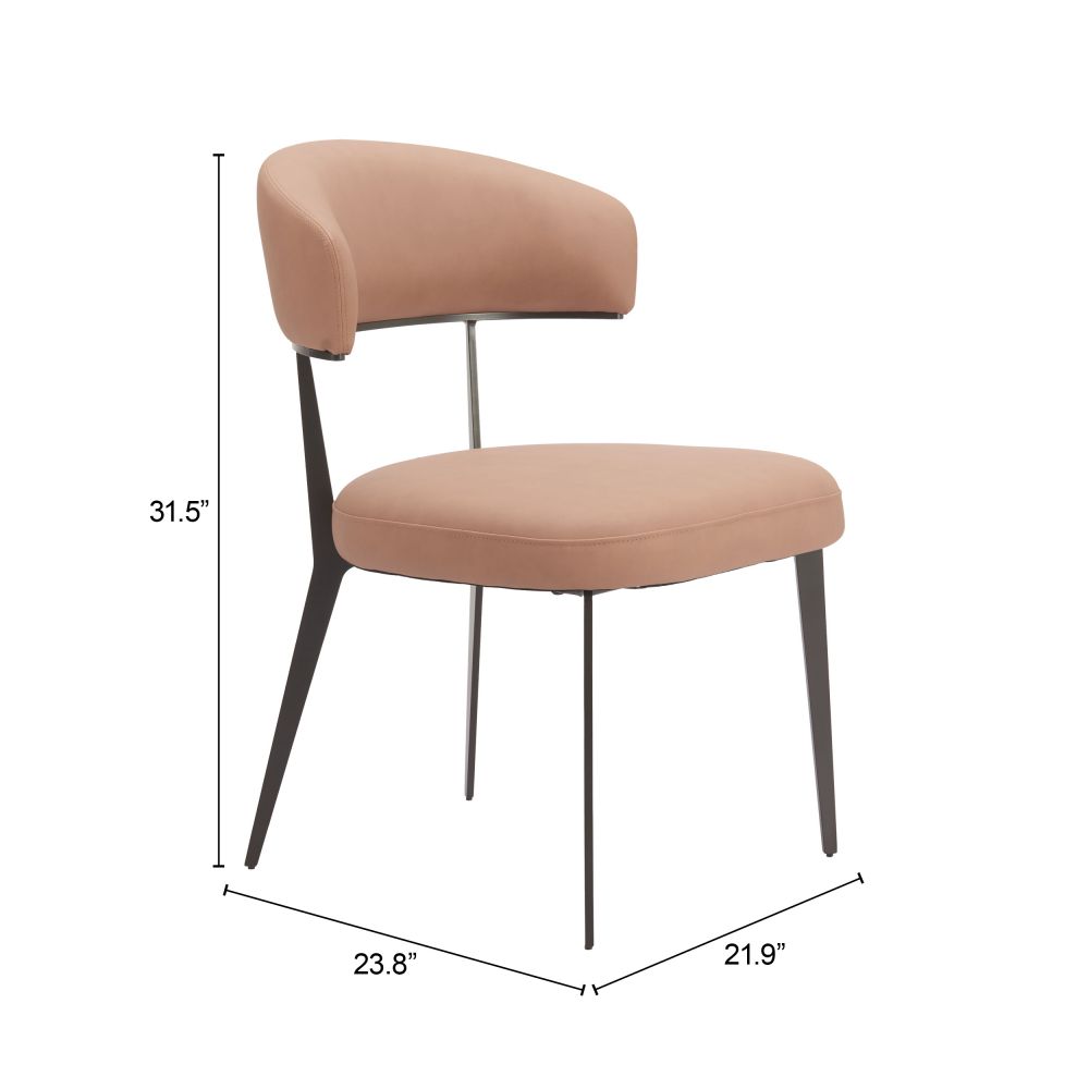 Zuo Modern Loom Faux Leather Dining Chair 2PC