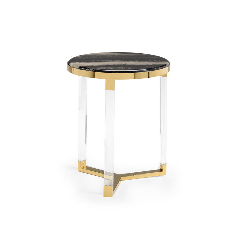 Chelsea House Lovelock Acrylic Made Round Side Table