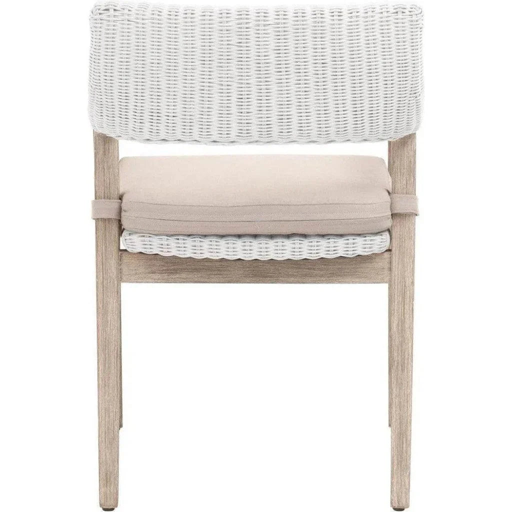 Essentials For Living Lucia White Fabric Dining Chair