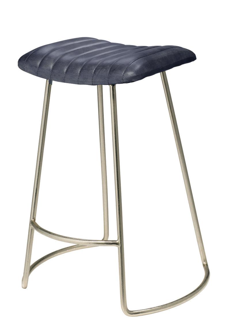 Luke Grey Buffalo Leather Counter Stool Without Back Counter Stools Sideboards and Things By Jamie Young