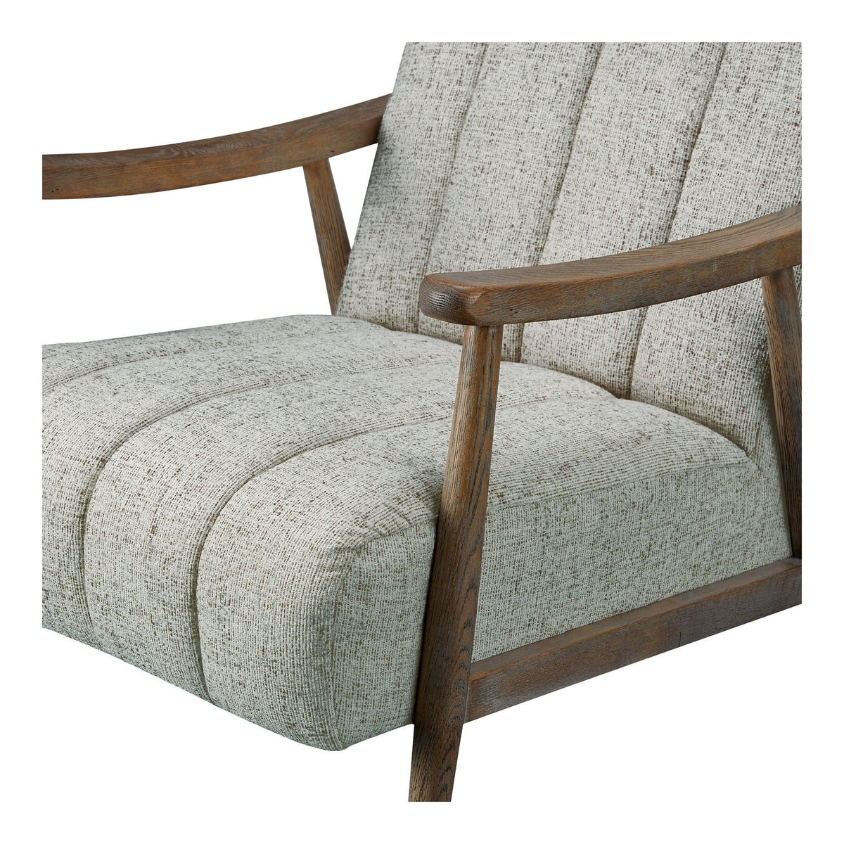 Moe's Home Aster Solid Oak Beige Arm Accent Chair