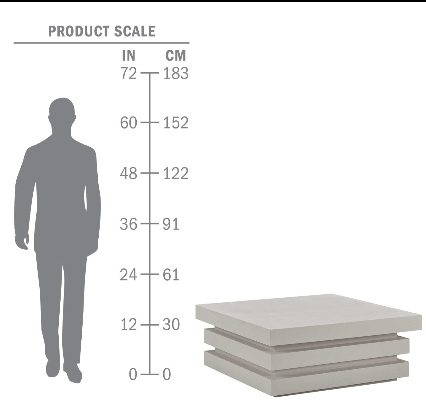 Meditation Square Coffee Table - White Outdoor Coffee Table-Outdoor Coffee Tables-Seasonal Living-Sideboards and Things