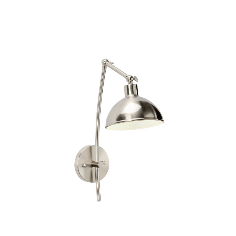 Mercer Brushed Nickel Finish Wall Sconce-Wall Sconces-Wildwood-LOOMLAN