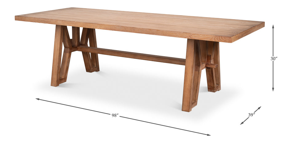 Sarreid Miner's Natural Wooden Dining Table