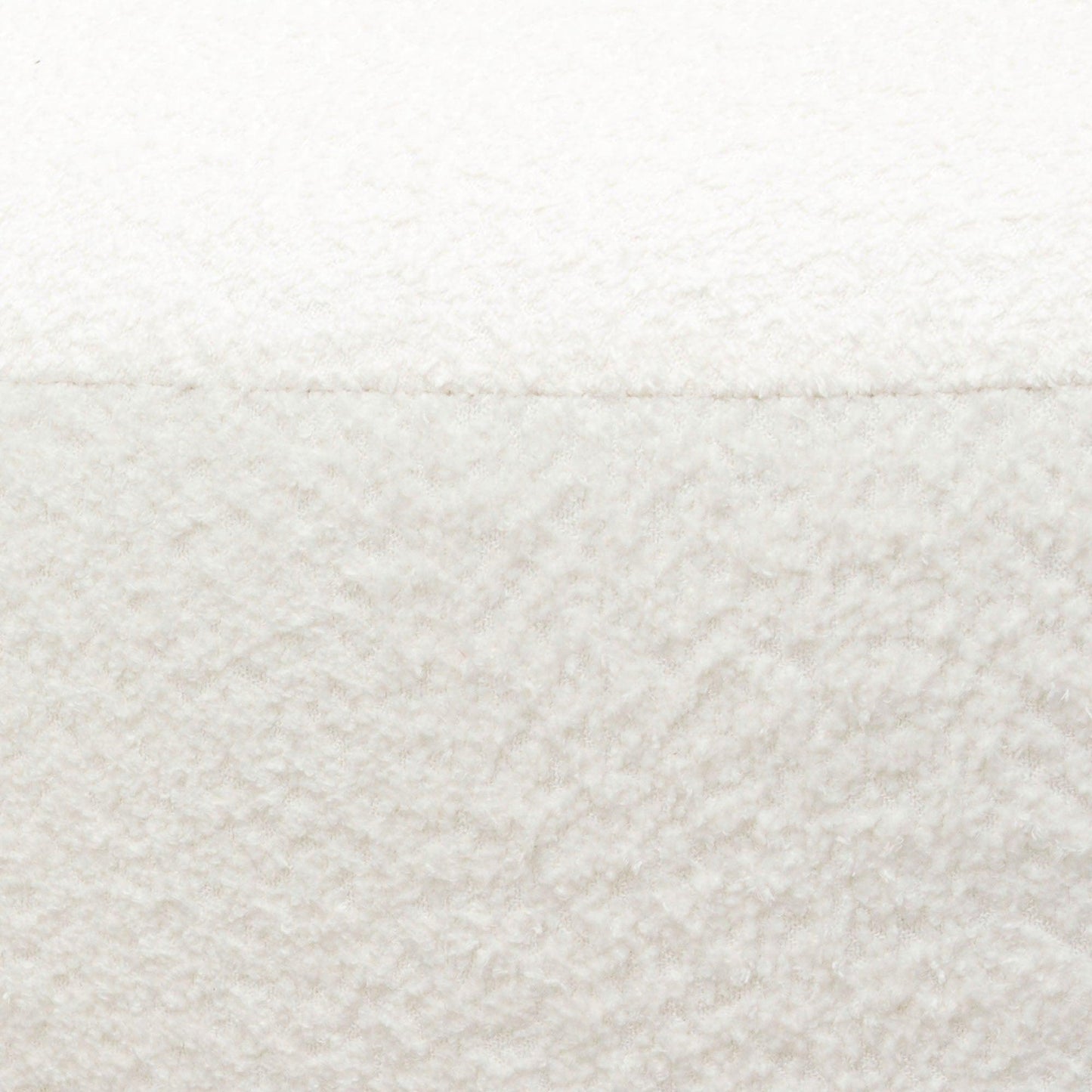 Modular Round White Boucle Sherpa Ottoman Table Modular Components Sideboards and Things By Diamond Sofa