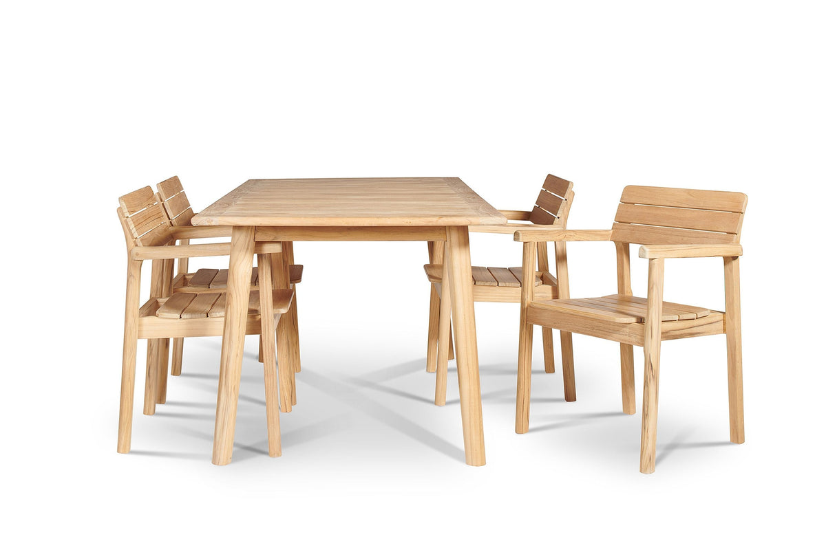 HiTeak Modurn Rectangular Teak Outdoor Dining Table