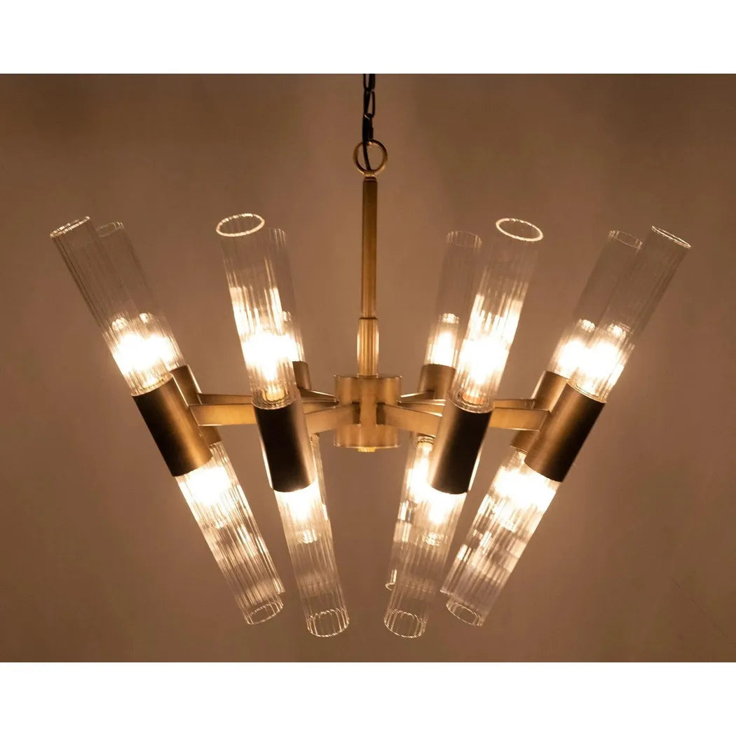 Moira Chandelier, Aged Brass Finish