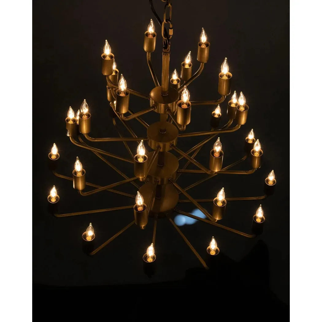 Montoro Metal Chandelier With Antique Brass