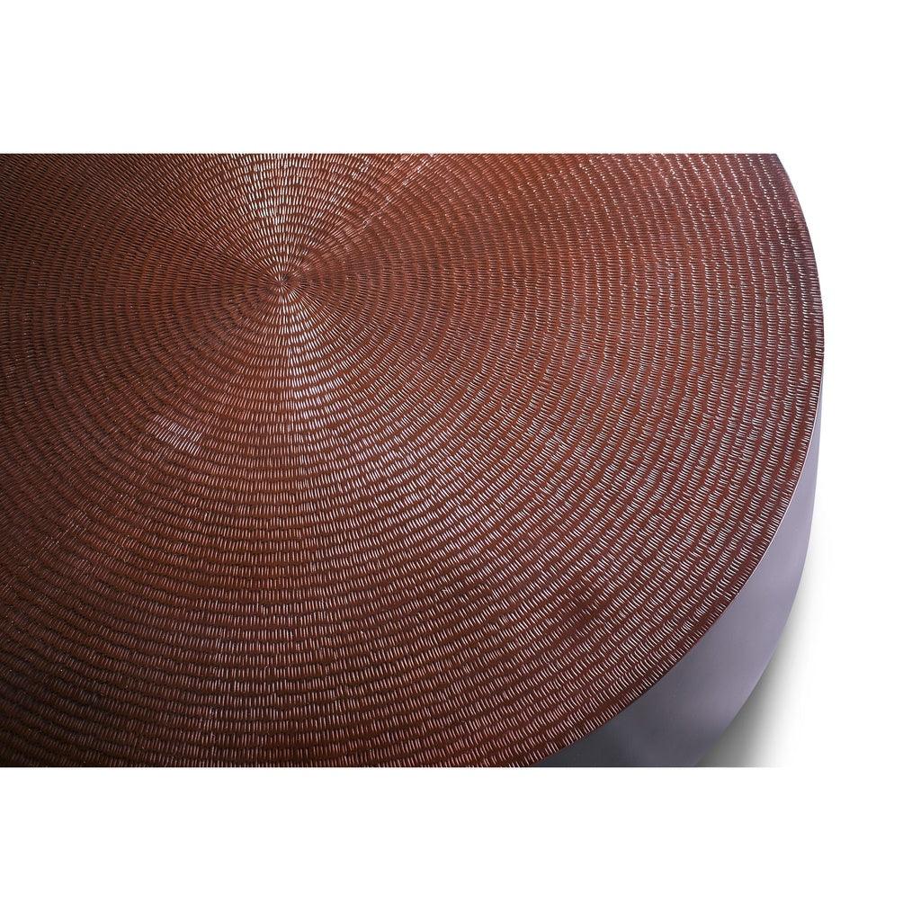 Mori Mahogany Wooden Round Coffee Table