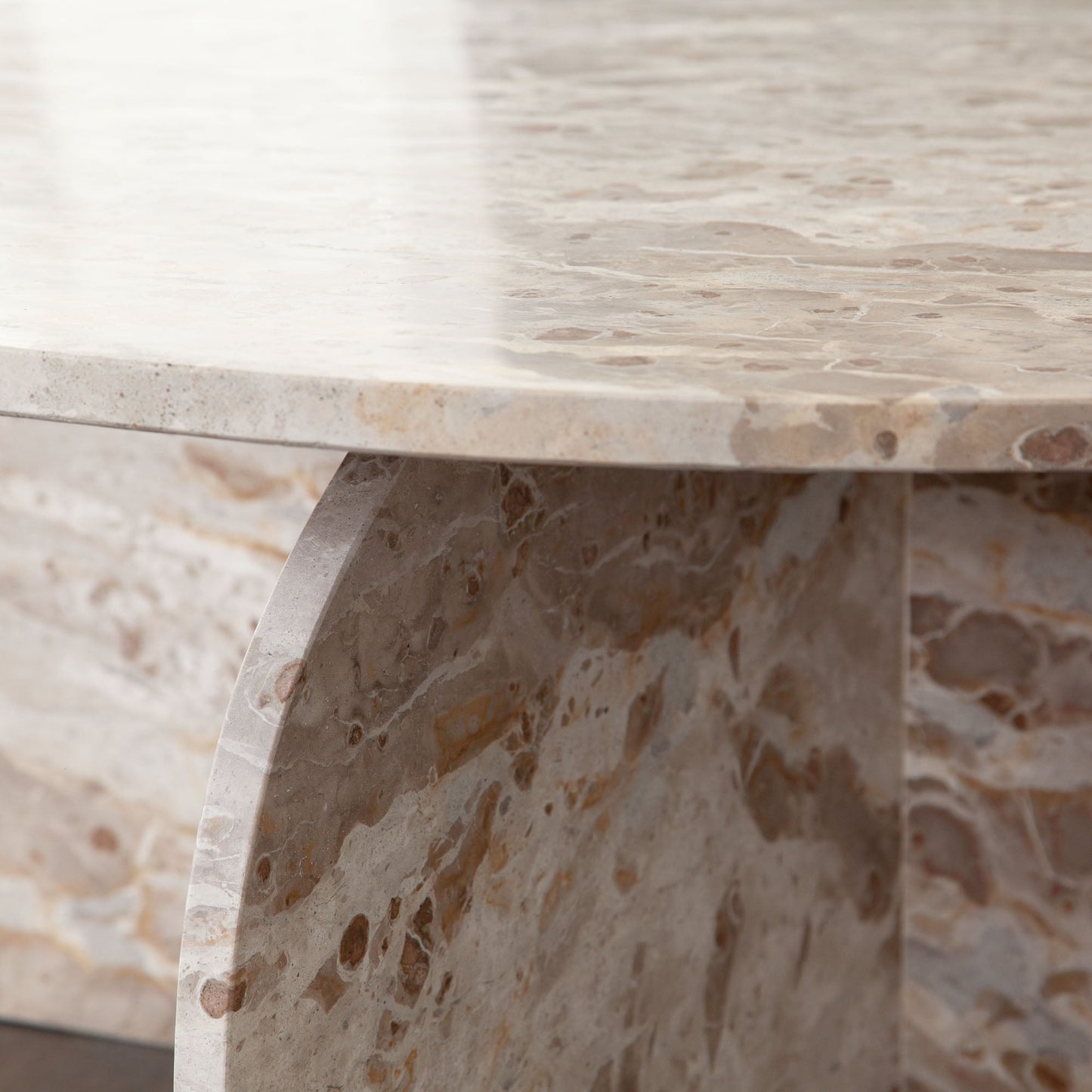 Nebula Genuine Marble Round Cocktail Table