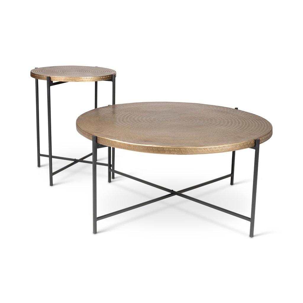 Urbia Navi Reclaimed Cast Aluminum Round Coffee Table