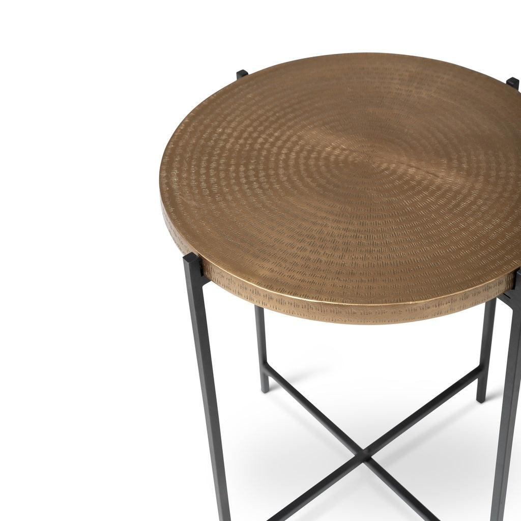 Urbia Navi Reclaimed Cast Aluminum Round End Table