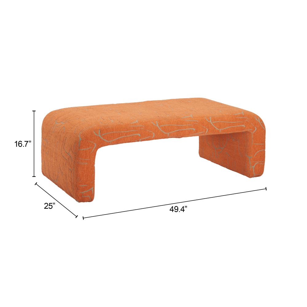 Zuo Modern Nendo Printed Fabric Bedroom Bench