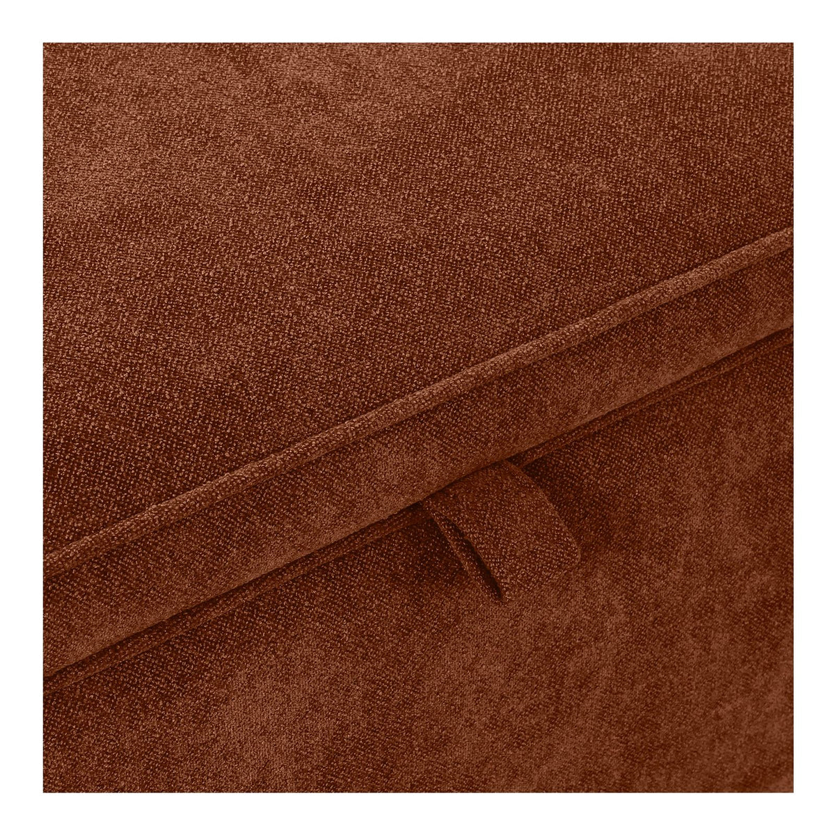 Moe's Home Ichigo Performance Fabric & Wood Dark Red Storage Bench
