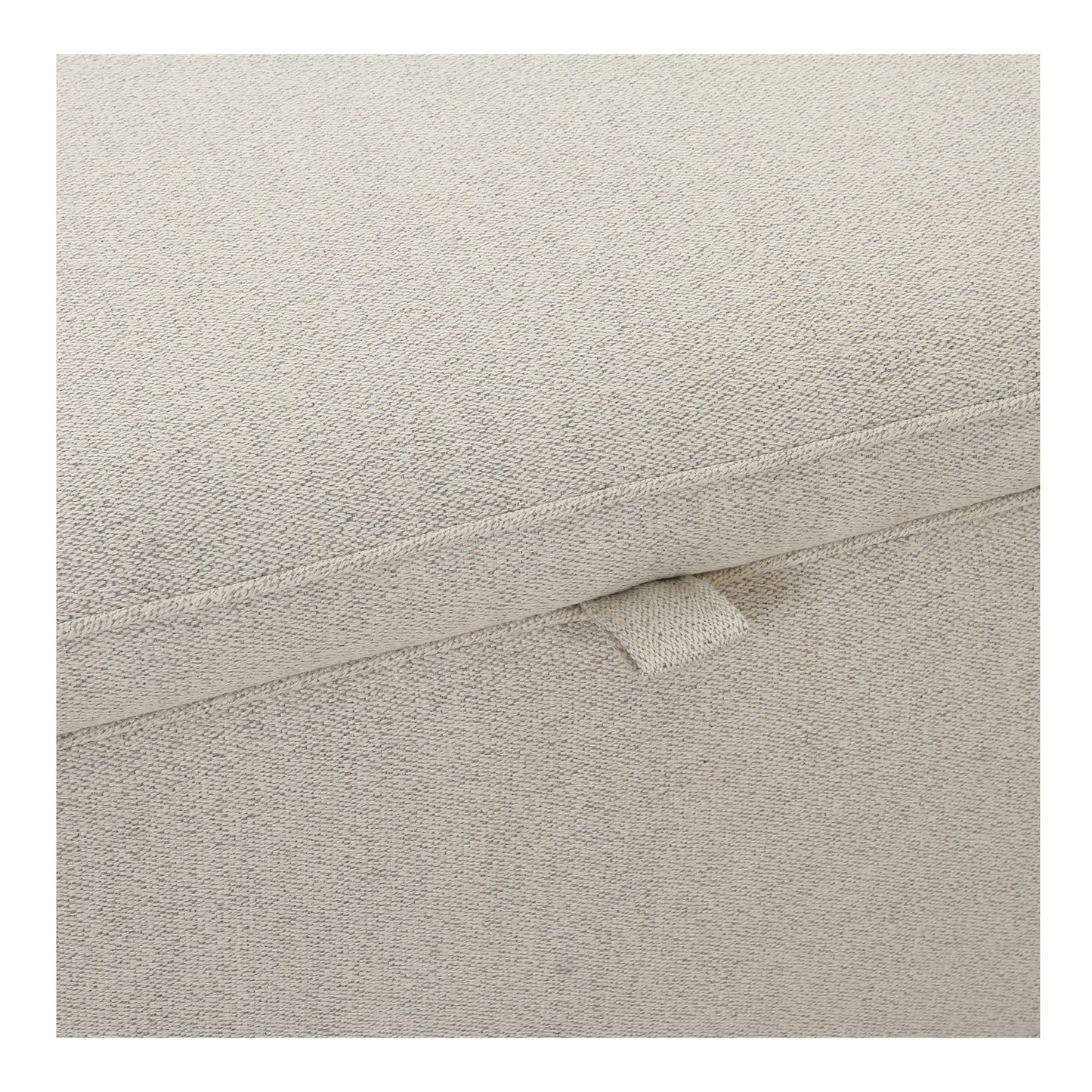 Ichigo Performance Fabric & Wood Light Brown Storage Bench