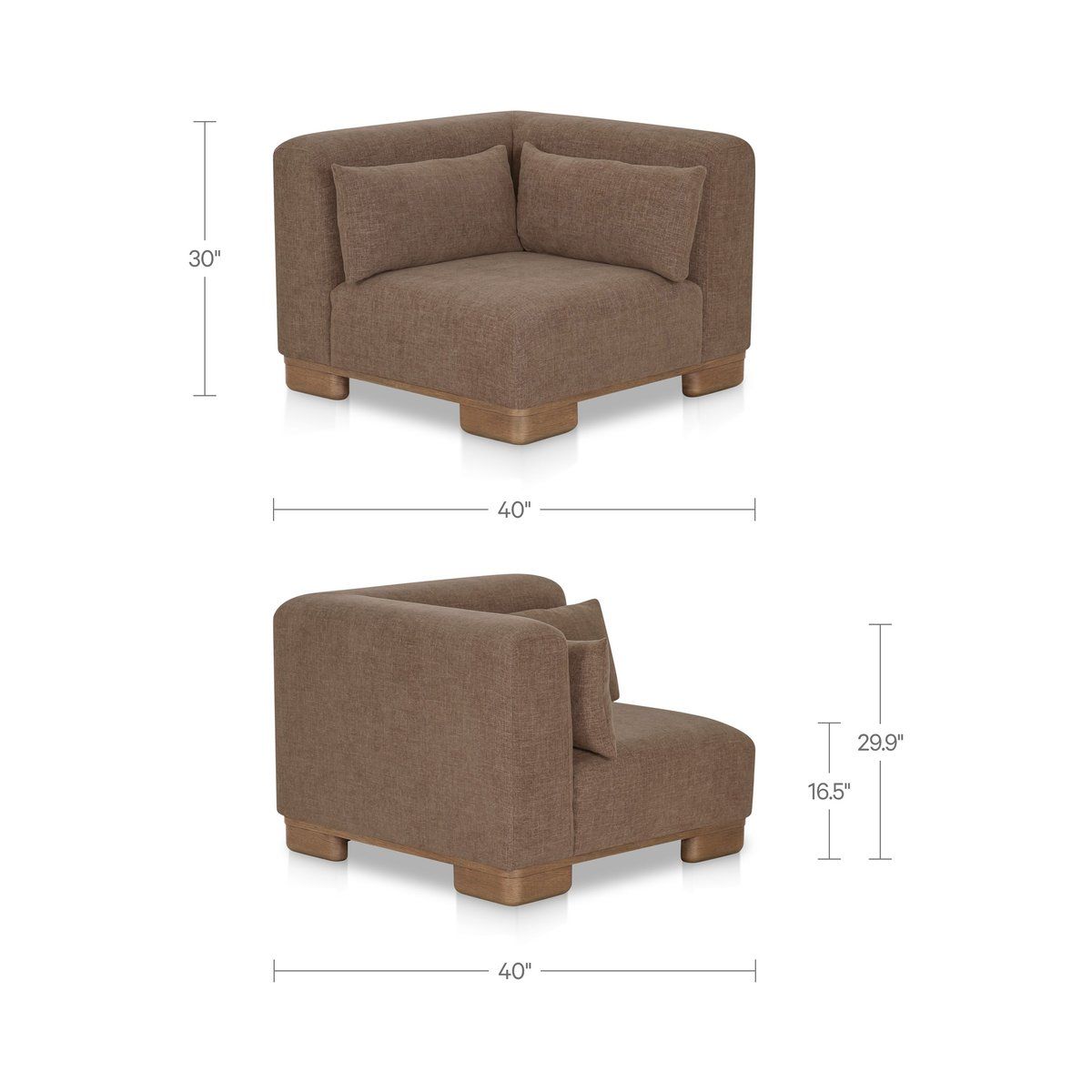 June Performance Fabric Corner Chair