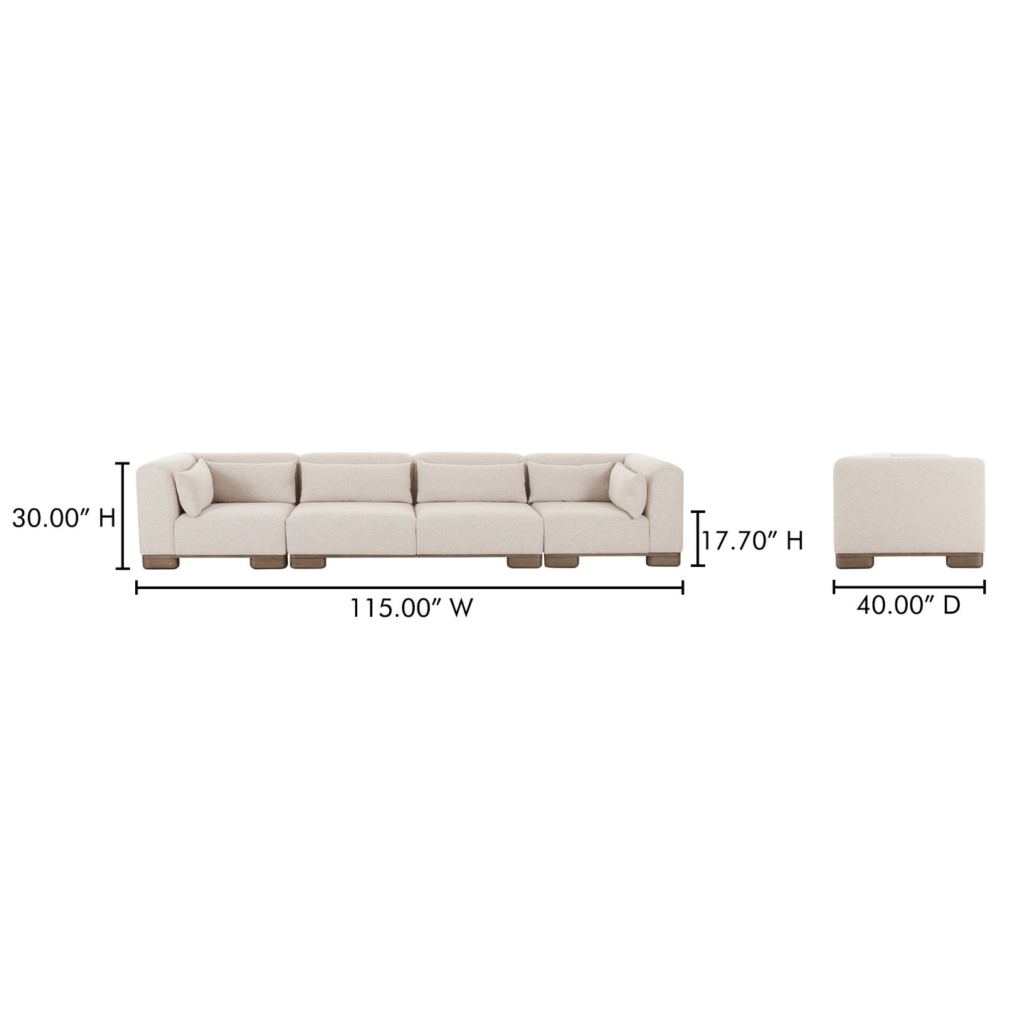 June Oatmeal Comfort Design Modular Sofa