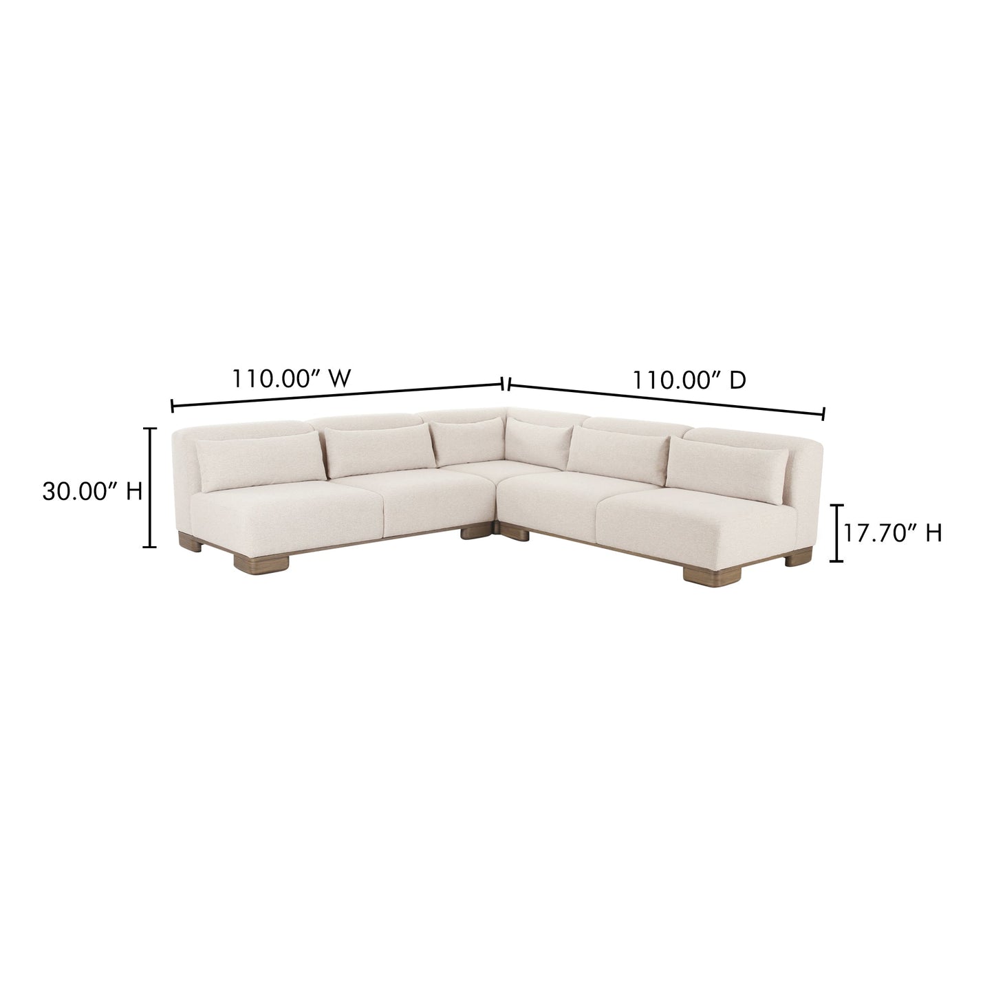 June Oatmeal Corner Modular Sectional