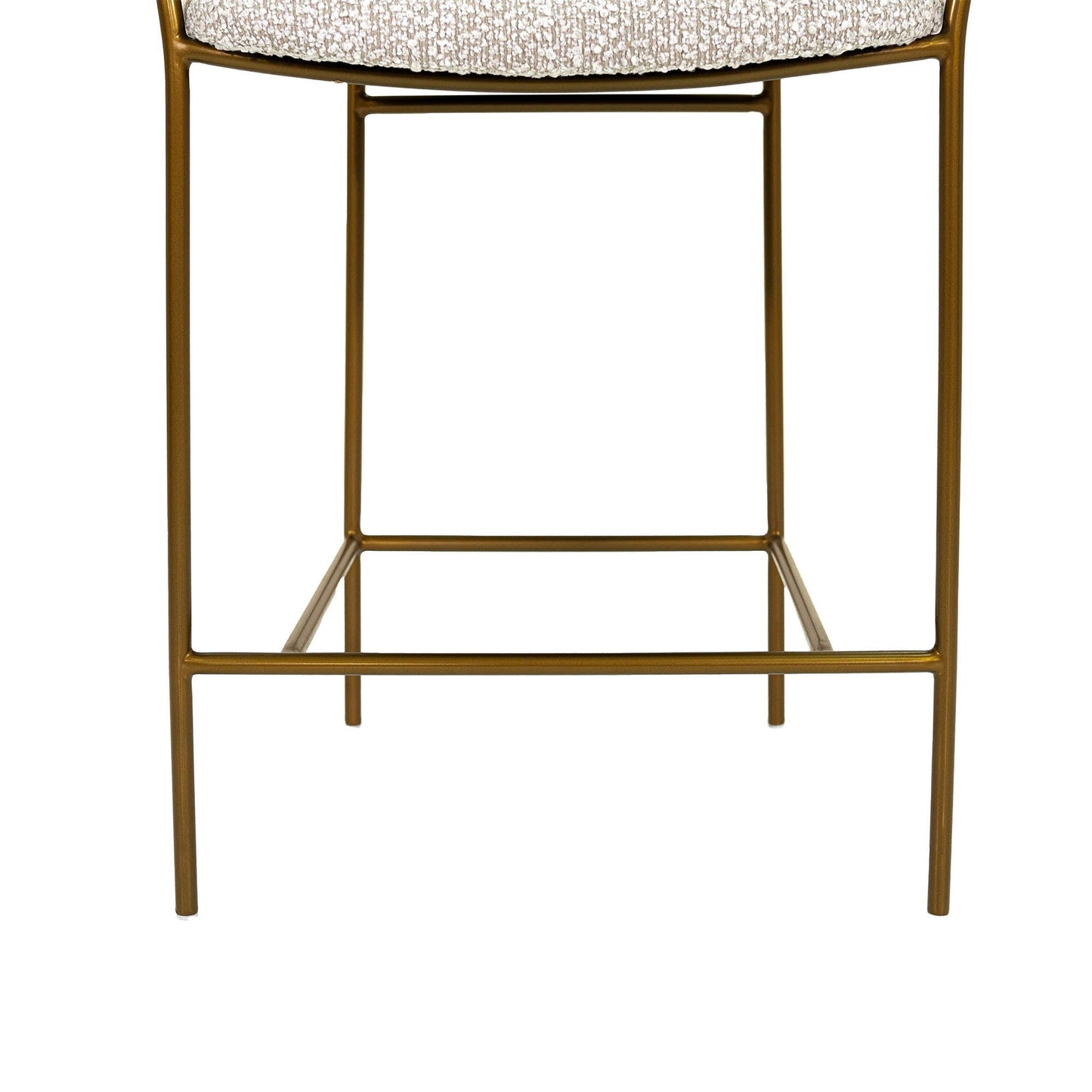 LH Home Oasis White Fabric Counter Stool