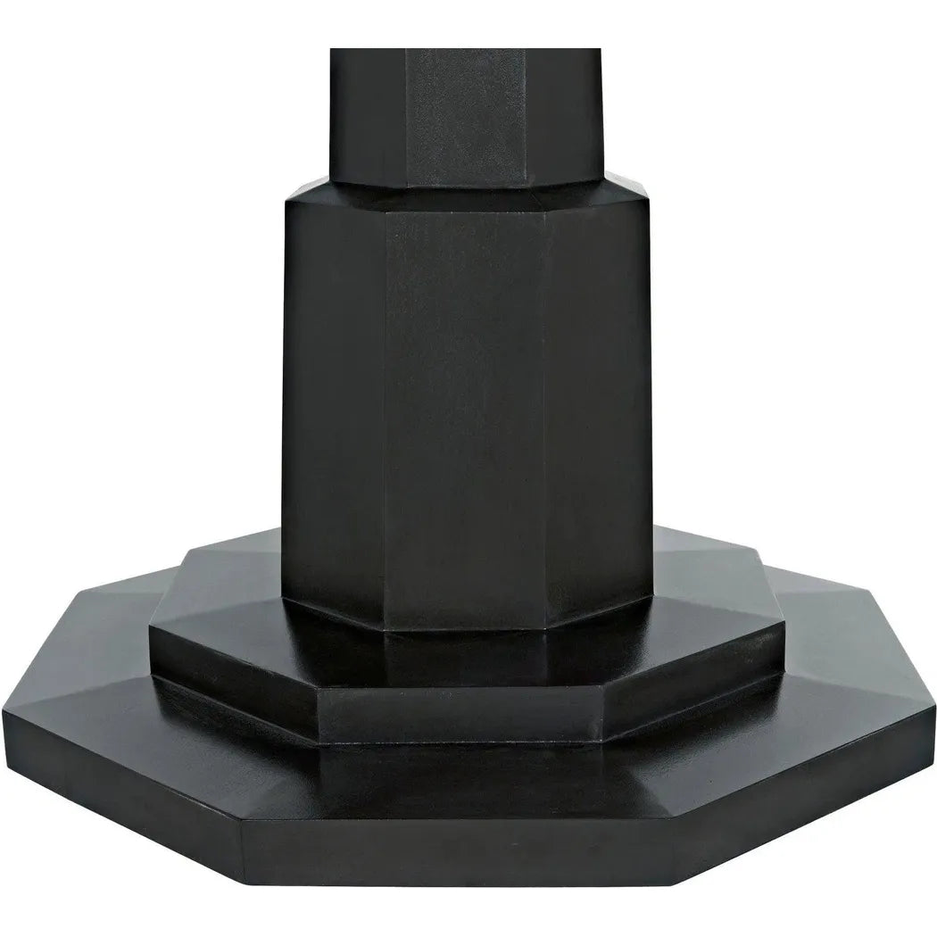 Octagon Wood Black Geometric Dining Table