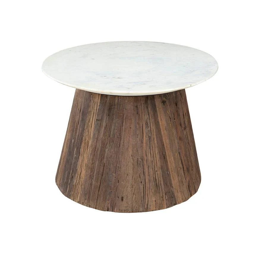 Furniture Classics Opal White Marble Topped Oval Coffee Table
