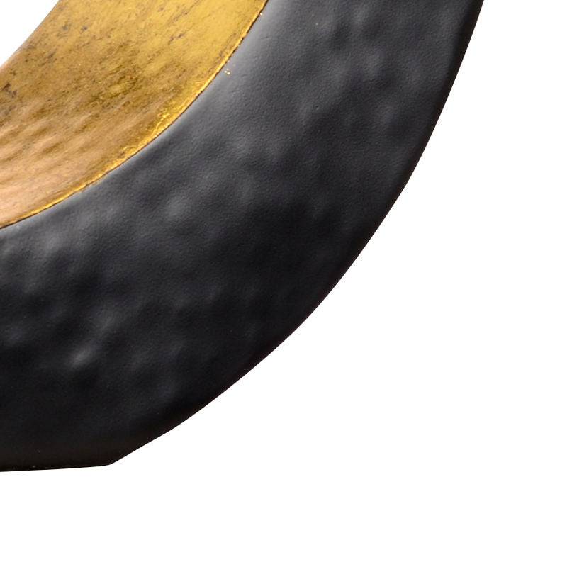 Ophelia Circle Designed Black Table Lamp-Table Lamps-Wildwood-LOOMLAN