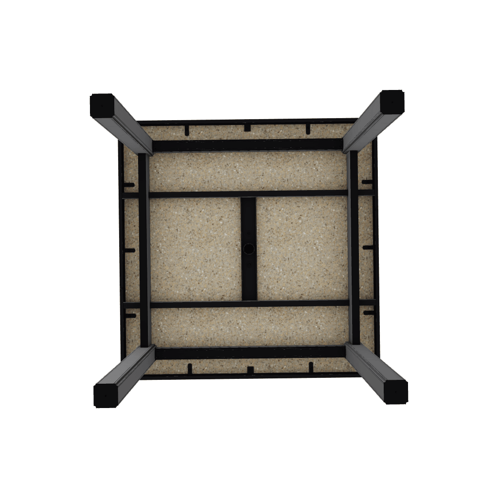 42" Square Origins Table Top With Umbrella Hole