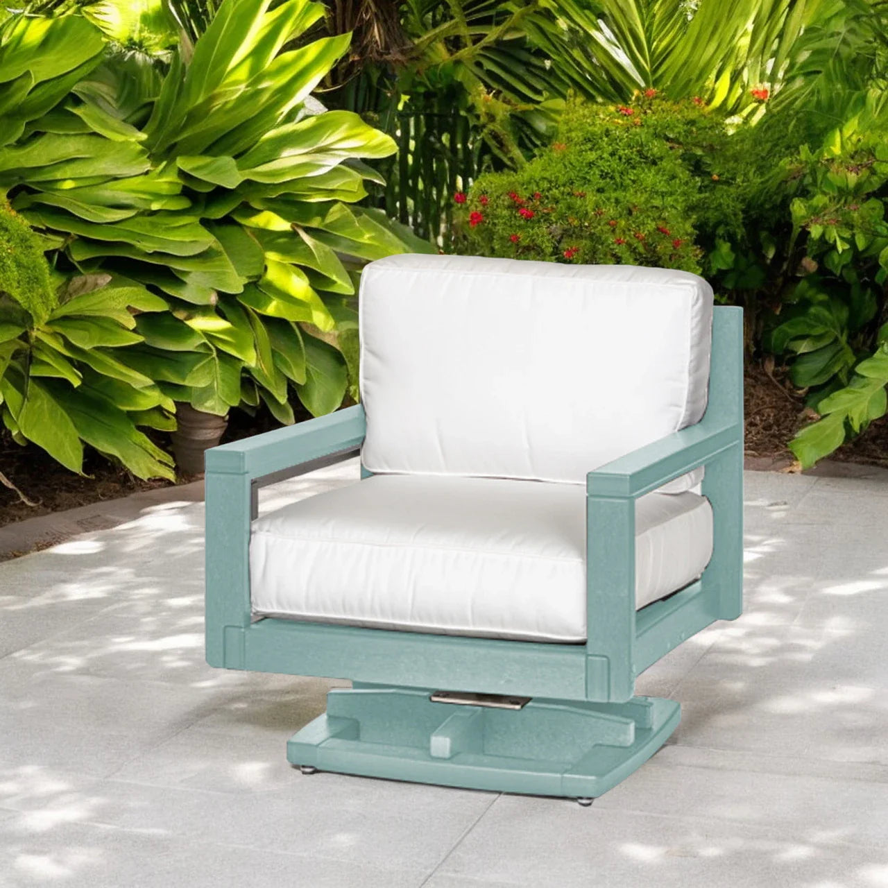 Palm Beach Poly Lumber Rocker Chair & Ottoman Set