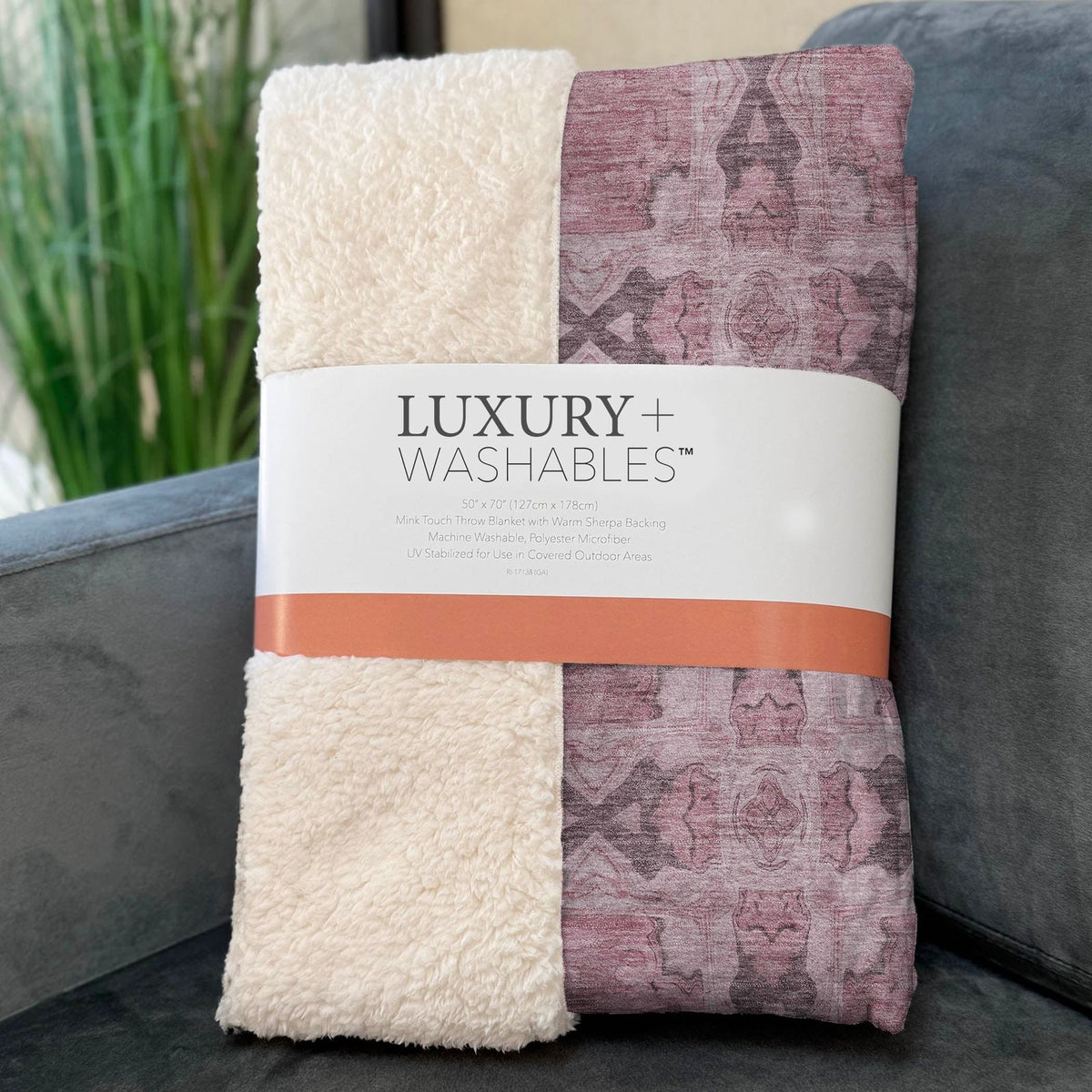 Addison Rugs Panel Pink Washable Indoor-Outdoor Rug