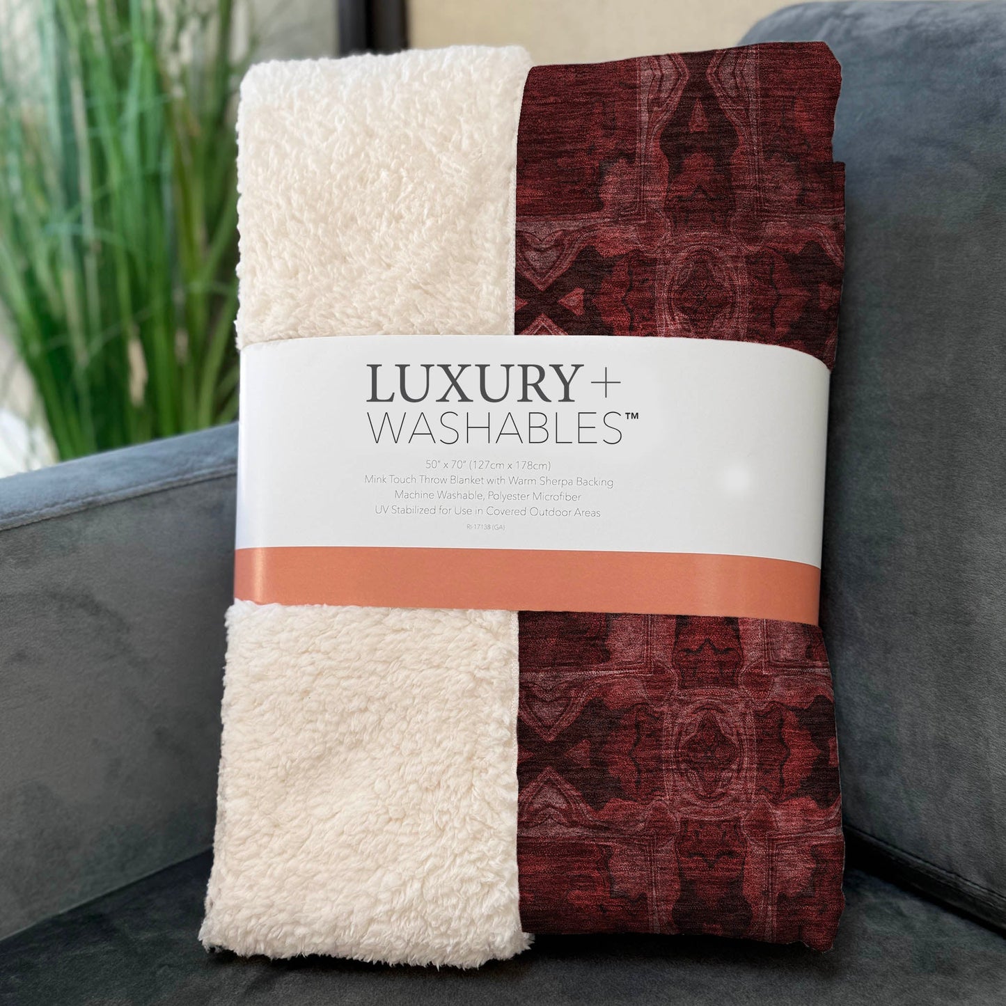 Addison Rugs Panel Red Washable Indoor-Outdoor Rug