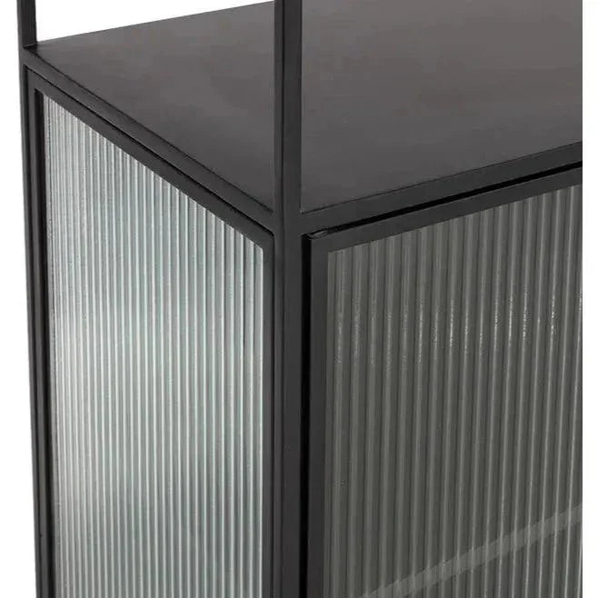 Parsons Fluted Glass Door Etagere-Etageres-SUNPAN-LOOMLAN