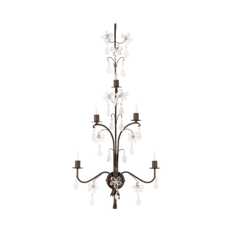 Chelsea House Perennial Iron Base Wall Sconce