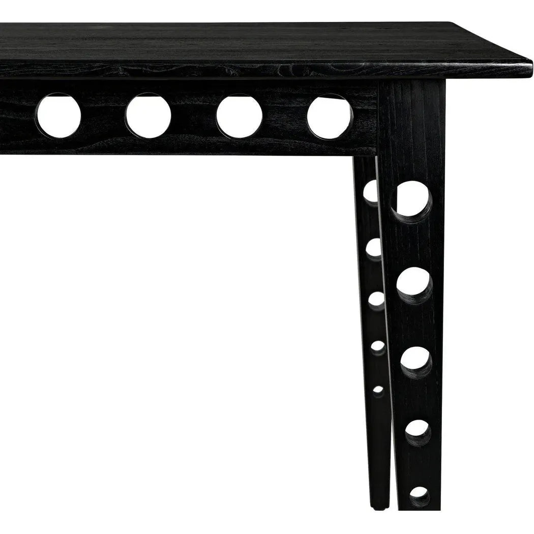 Pericles Table Black Rectangle Dining Table for 6