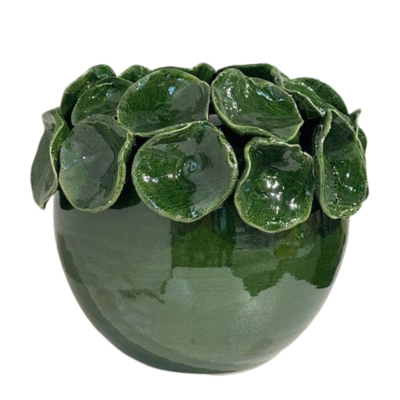 Petals Design Ceramic Cachepot