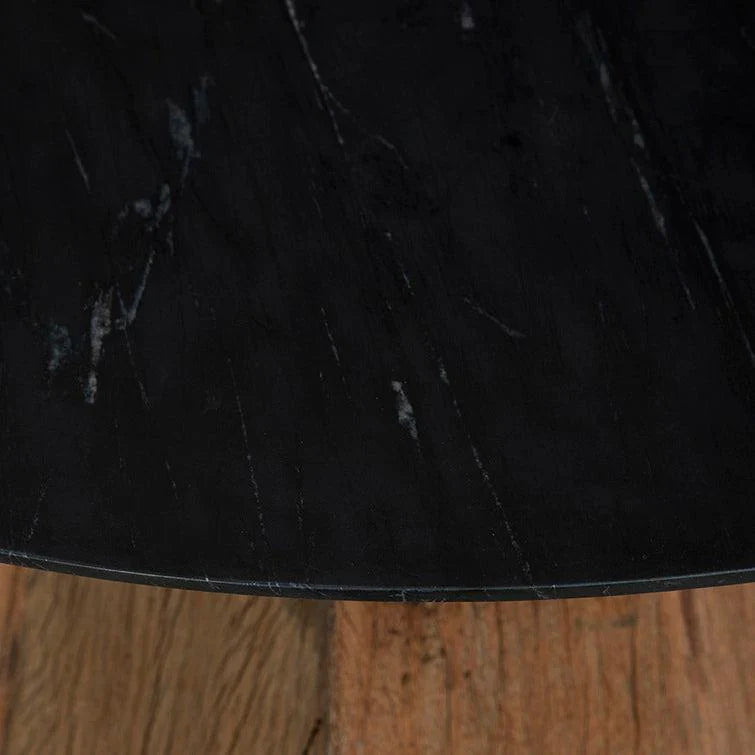 Furniture Classics Phoebe Black Marble Top Round Dining Table